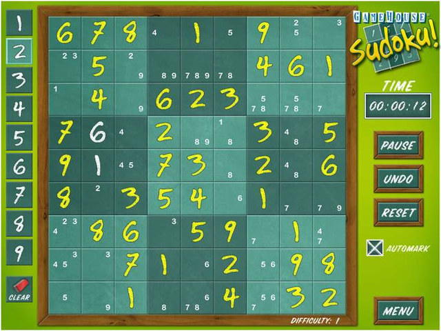 GameHouse Sudoku screenshot 1
