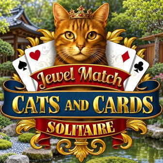 Jewel Match Solitaire Cats and Cards