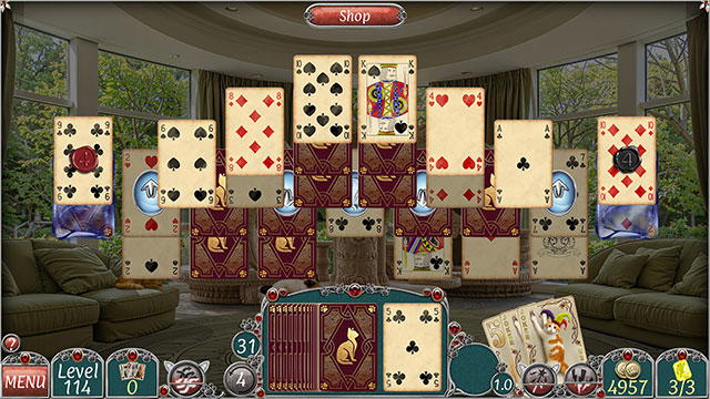 Jewel Match Solitaire: Cats and Cards screenshot 2