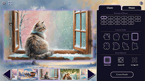 Just Puzzles: Watercolor Winter screenshot 2