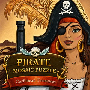 Pirate Mosaic Puzzle: Caribbean Treasures